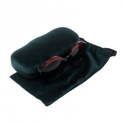 مملوكة مسبقًا Gucci Multicolor/Black Gradient GG0084S Oversize Round Sunglasses