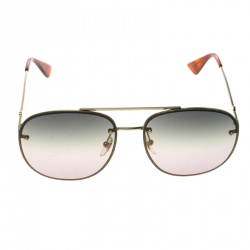 gucci gold and green sunglasses