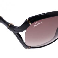 مملوكة مسبقًا Gucci Black Bamboo Effect Oversize Square Sunglasses