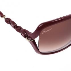 Pre Owned Gucci Red Chain Link Square Sunglasses