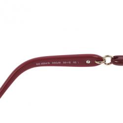 Pre Owned Gucci Red Chain Link Square Sunglasses