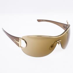 Pre Owned Gucci Horsebit Bee Shield Womens Sunglasses