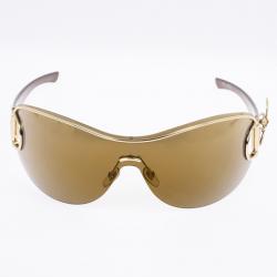 Pre Owned Gucci Horsebit Bee Shield Womens Sunglasses