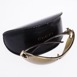Pre Owned Gucci Horsebit Bee Shield Womens Sunglasses