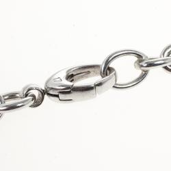Pre Owned Gucci Interlocking G Charm Silver Bracelet