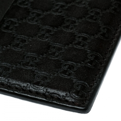 Pre Owned Gucci Dark Brown Microguccissima Leather Card Case