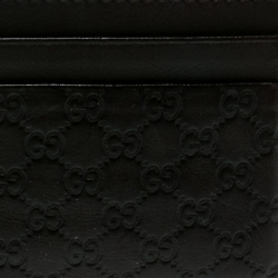 Pre Owned Gucci Dark Brown Microguccissima Leather Card Case