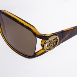 Pre Owned Gucci Leopard Hysteria Square Women Sunglasses