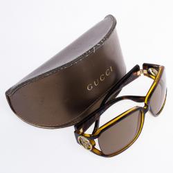 Pre Owned Gucci Leopard Hysteria Square Women Sunglasses
