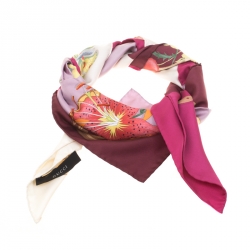 Pre Owned Gucci Multicolor Butterflies Handbags Horsebit Printed Silk Square Scarf