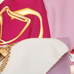 Pre Owned Gucci Multicolor Butterflies Handbags Horsebit Printed Silk Square Scarf