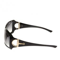 مملوكة مسبقًا Gucci Black 2562 Horsebit Rectangle Sunglasses
