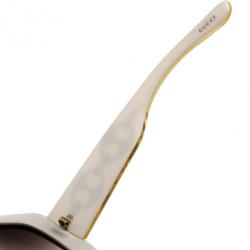 Pre Owned Gucci White 3062 Chain Link Sunglasses