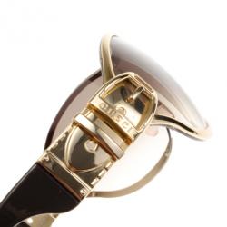 Pre Owned Gucci Brown 2738 Buckle Detail Womens Sunglasses