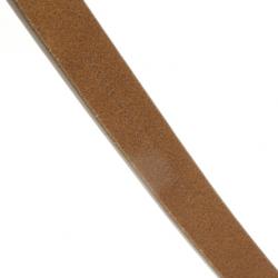 مملوكة مسبقًا Gucci Gold Plated Brown Leather Belt 90CM