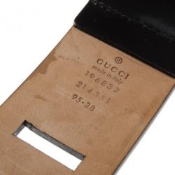 مملوكة مسبقًا Gucci Black Patent Buckle Belt 95 CM