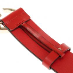 Pre Owned Gucci G Buckle Red Leather Belt 100 CM