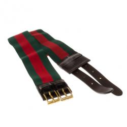 مملوكة مسبقًا Gucci Web Detail Elastic Belt 85 CM