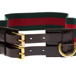 مملوكة مسبقًا Gucci Web Detail Elastic Belt 85 CM