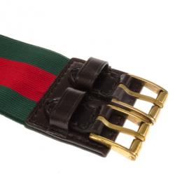 مملوكة مسبقًا Gucci Web Detail Elastic Belt 85 CM