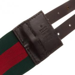 مملوكة مسبقًا Gucci Web Detail Elastic Belt 85 CM