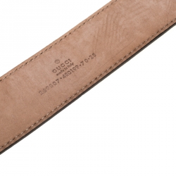 Pre Owned حزام غوتشي هورسبيت جلد أسود 70سم