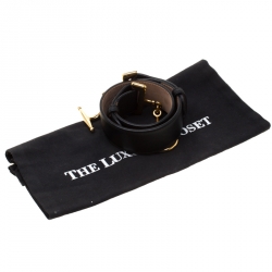 Pre Owned حزام غوتشي هورسبيت جلد أسود 70سم