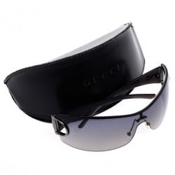 مملوكة مسبقًا Gucci Black Horsebit Shield Women Sunglasses