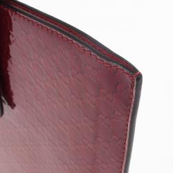 Pre Owned Gucci Red Microguccissima Leather iPad Case