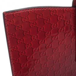 Pre Owned Gucci Red Microguccissima Leather iPad Case