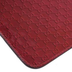 Pre Owned Gucci Red Microguccissima Leather iPad Case