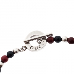 Pre Owned سوار غوتشي توغل خرز فضي متعددة الألوان