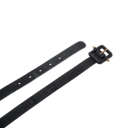 مملوكة مسبقًا حزام غوتشي جلد أسود 90 سم