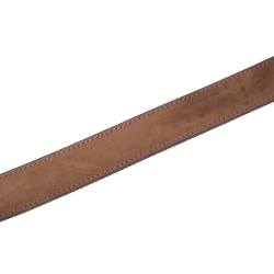 Pre Owned  حزام غوتشي بإبزيم مستدير هيستريا جلد وكانفاس سوبريم GG بني / بيج 95 سم