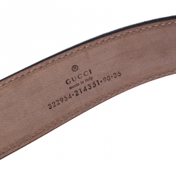 مملوكة مسبقًا Gucci Brown Leather Bamboo Buckle Belt 90CM