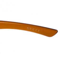 Pre Owned Gucci Brown Horsebit Shield Women Sunglasses