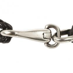 مملوكة مسبقًا Gucci Brown Leather Woven Bracelet 20 CM