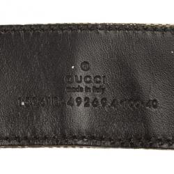 Pre Owned Gucci Beige Guccissima Canvas Belt with Horsebit Buckle 97.5 CM