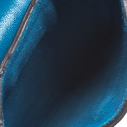 Pre Owned Gucci Blue Microguccissima Leather Phone Case