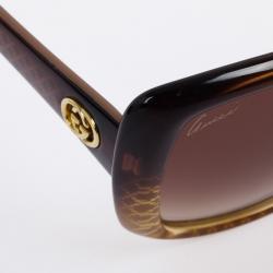 مملوكة مسبقًا Gucci Brown Square Woman Sunglasses