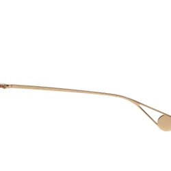 Pre Owned Gucci Gold/Pink GG 0437 Sunglasses