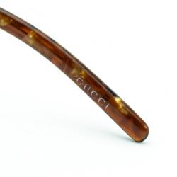 Pre Owned Gucci Brown Anchor Shield Woman Sunglasses