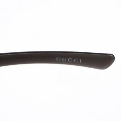 Pre Owned Gucci Black Horsebit Shield Women Sunglasses