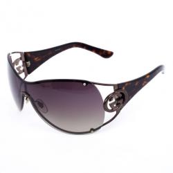 Pre Owned Gucci Black Shield GG 2802/S Women Sunglasses