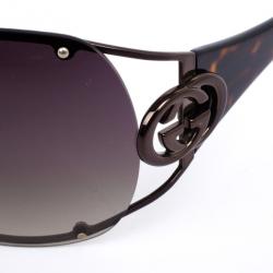 Pre Owned Gucci Black Shield GG 2802/S Women Sunglasses