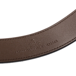 Pre Owned Gucci Beige GG Supreme Canvas and Leather Double G Buckle Belt 75CM