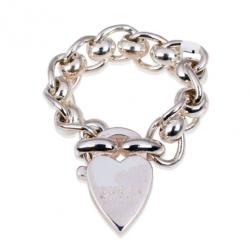Pre Owned Gucci Heart Charm Ring Size 53
