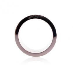 Pre Owned Gucci Silver Band Cutout Ring Size 49