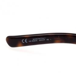 Pre Owned Gucci Brown Aviator Shield Sunglasses