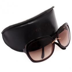 مملوكة مسبقًا Gucci Brown Square Womens Sunglasses